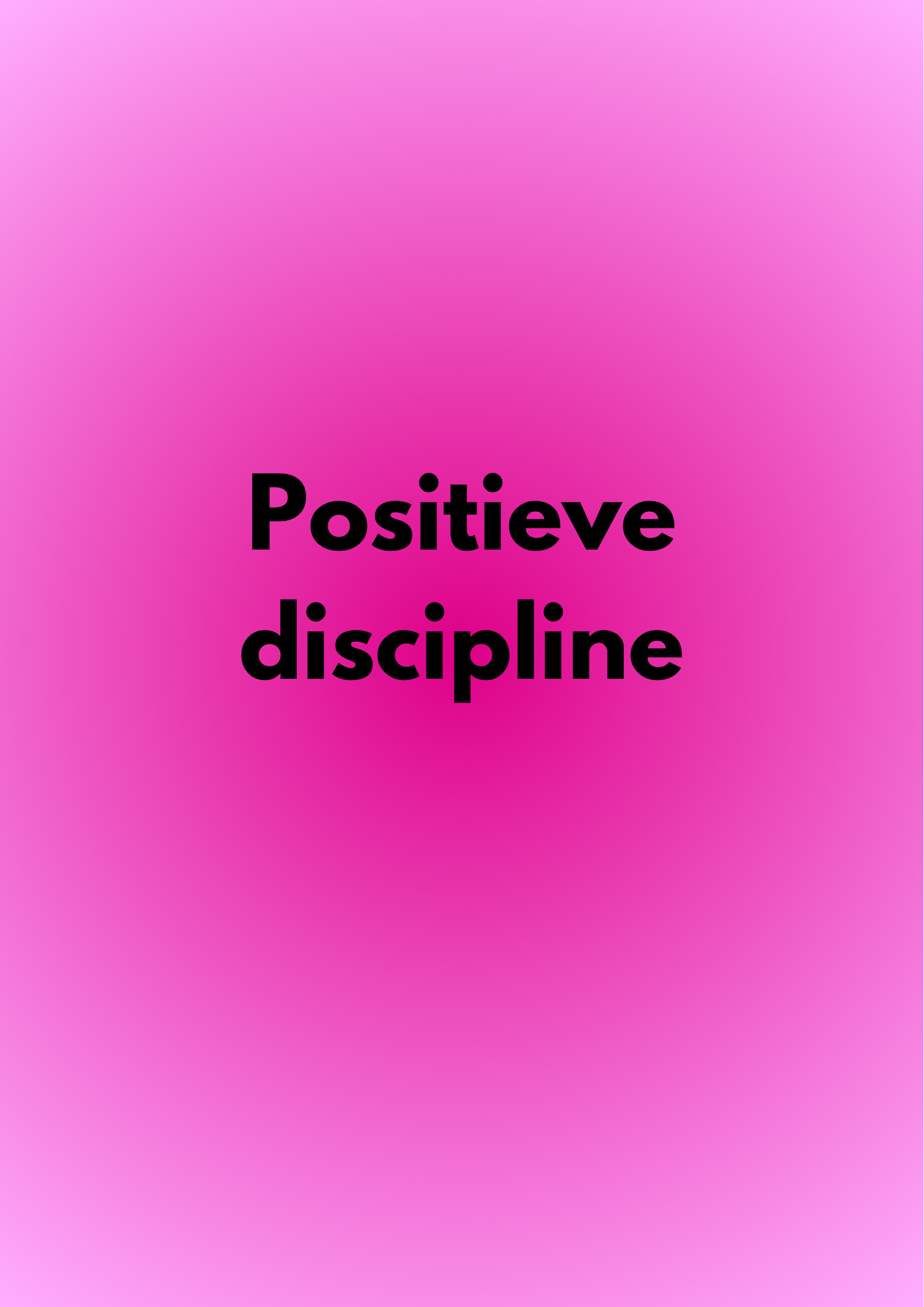 Positieve discipline